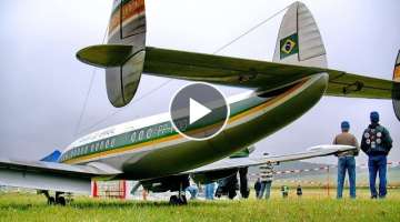 AMAZING HUGE RC SUPER CONSTELLATION L-1049 / SCALE MODEL AIRLINER PANAIR DO BRASIL / FLIGHT DEMO ...