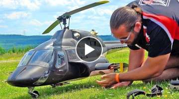 HUGE AIRWOLF RC SCALE TURBINE HELICOPTER!! REALISTIC FLIGHT DEMO & MISSILE SHOOTING!