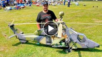 STUNNING !!! HUGE !!! RC TIGER TURBINE MODEL HELICOPTER IN SCALE 1:4.8 / FLIGHT DEMONSTRATION !!!
