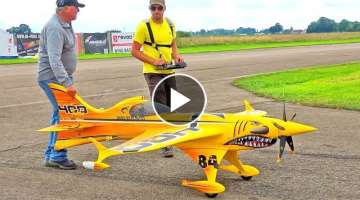 UNIQUE HIRSCHER 400 TURBO RC AIRPLANE WITH SPECIAL AIRBRUSH DESIGN! FLIGHT DEMONSTRATION