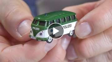 AWESOME Micro RC Polizei Bus gets unboxed and tested! VW T1 Bulli!