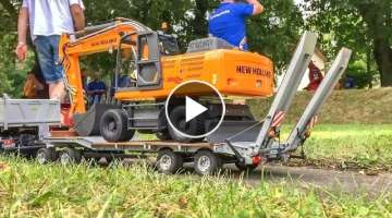 RC Trucks, Excavators and Loaders at work