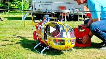 WOW !!! STUNNING !!! RC BO-105 QUEENSLAND / SCALE MODEL TURBINE HELICOPTER / FLIGHT DEMONSTRATION