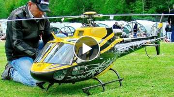 HUGE !!! RC AS-350 ECUREUIL / AMAZING SCALE MODEL TURBINE HELICOPTER / FLIGHT DEMONSTRATION !!!
