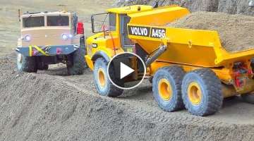 BIGGEST RC CONSTRUCTION SITE! VOLVO A45G IN DANGER! RC MODEL WORLD! MAZ 537 RC! VOLVO L250G