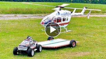 BRAND NEW !!! RC EC-145 TURBINE MODEL HELICOPTER IN SCALE 1:4 / FLIGHT DEMONSTRATION !!!