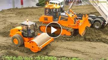 STUNNING RC TRUCKS, EXCAVATORS, TRACTORS AND ROLLER WORKING ON THE CONSTRUCTION SITE!