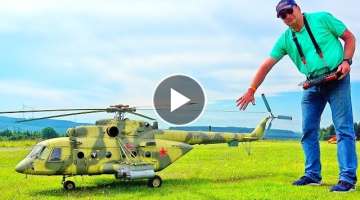 STUNNING HUGE MI-MIL17 RC SCALE TURBINE HELICOPTER FLIGHT DEMONSTRATION