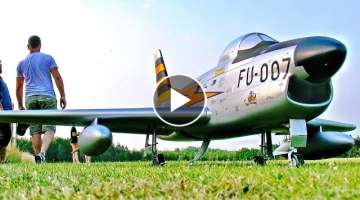 FANTASTIC !!! MODEL F-86D SABRE / RC SCALE MODEL TURBINE JET / FLIGHT DEMONSTRATION !!!