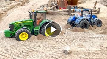 RC TRACTOR PULLING! RC TRACTOR STUCK! RC JOHN DEERE! RC NEW HOLLAND!