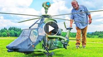 GIANT RC TIGER GERMAN MODEL TURBINE HELICOPTER WITH MOVING RADAR! SCALE 1:4.8 FLIGHT DEMONSTRATIO...