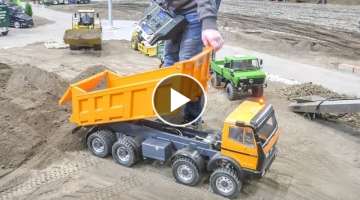 MASSIVE and heavy RC Tractors! Trucks! Crane! Huge 1/8 scale!
