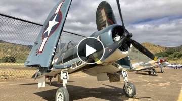 Giant Scale RC F4U Corsair (CARF) with Folding Wings & Radial Engine - Warbirds & Classics 2017