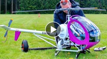 WOW !!! HUGHES-300 AMAZING RC SCALE 1:4 VARIO MODEL ELECTRIC HELICOPTER / FLIGHT DEMONSTRATION !!...